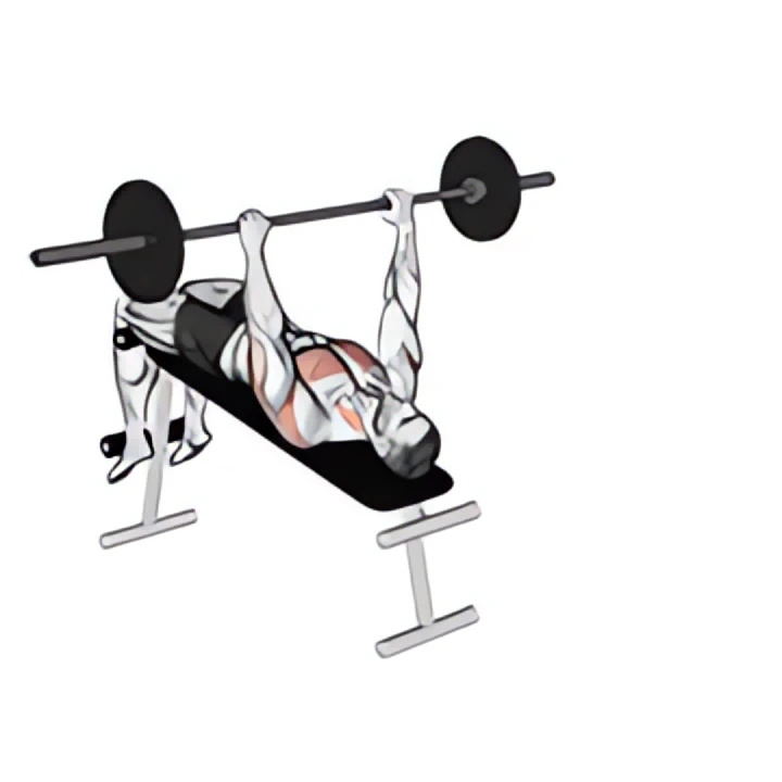 barbell decline wide-grip pullover