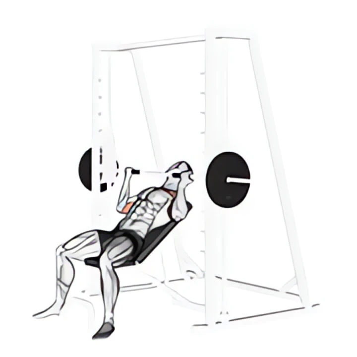 smith incline reverse-grip press
