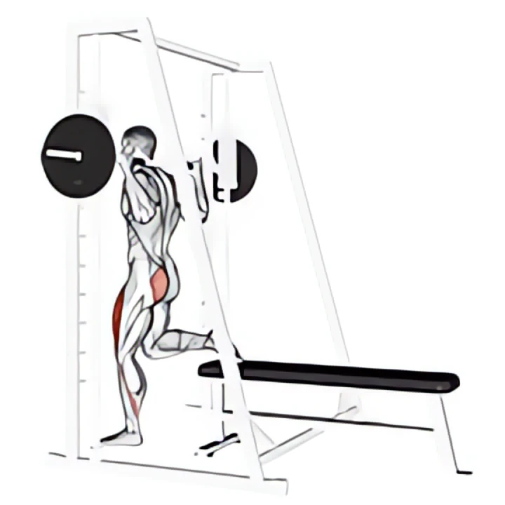 smith single leg split squat