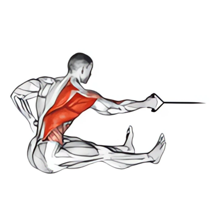 band one arm twisting seated row