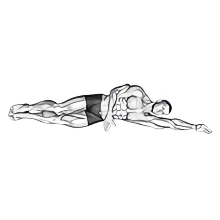 side lying floor stretch