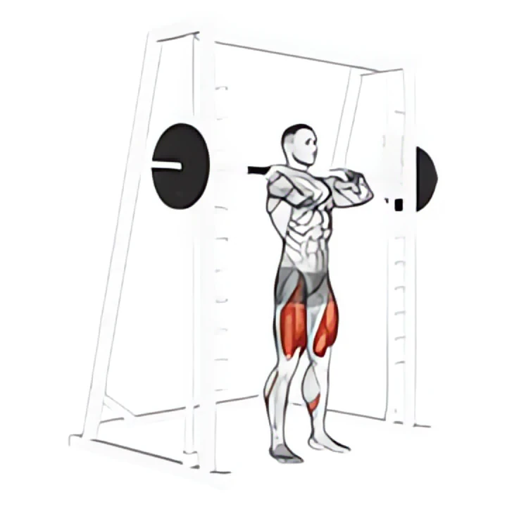 smith front squat (clean grip)