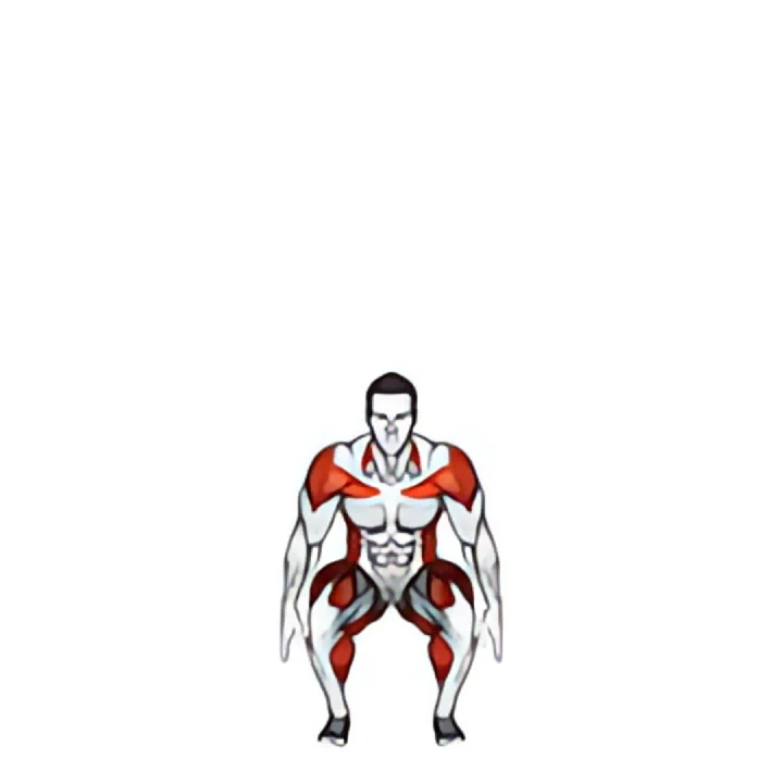 squat to overhead reach with twist
