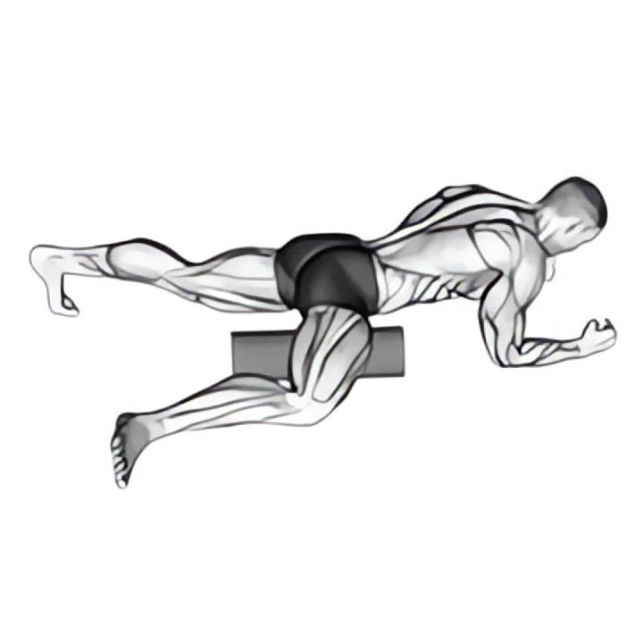 roller hip stretch