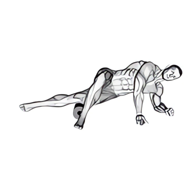 roller hip lat stretch