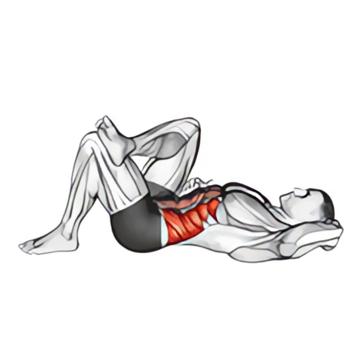lying elbow to knee
